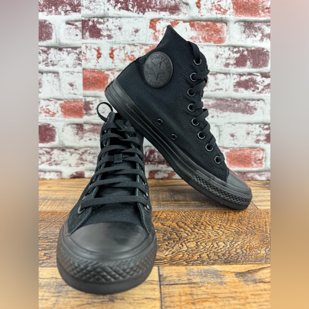 Converse Black Monochrome Unisex CTAS High-Top Sneakers, US Size Men 7 Women 9